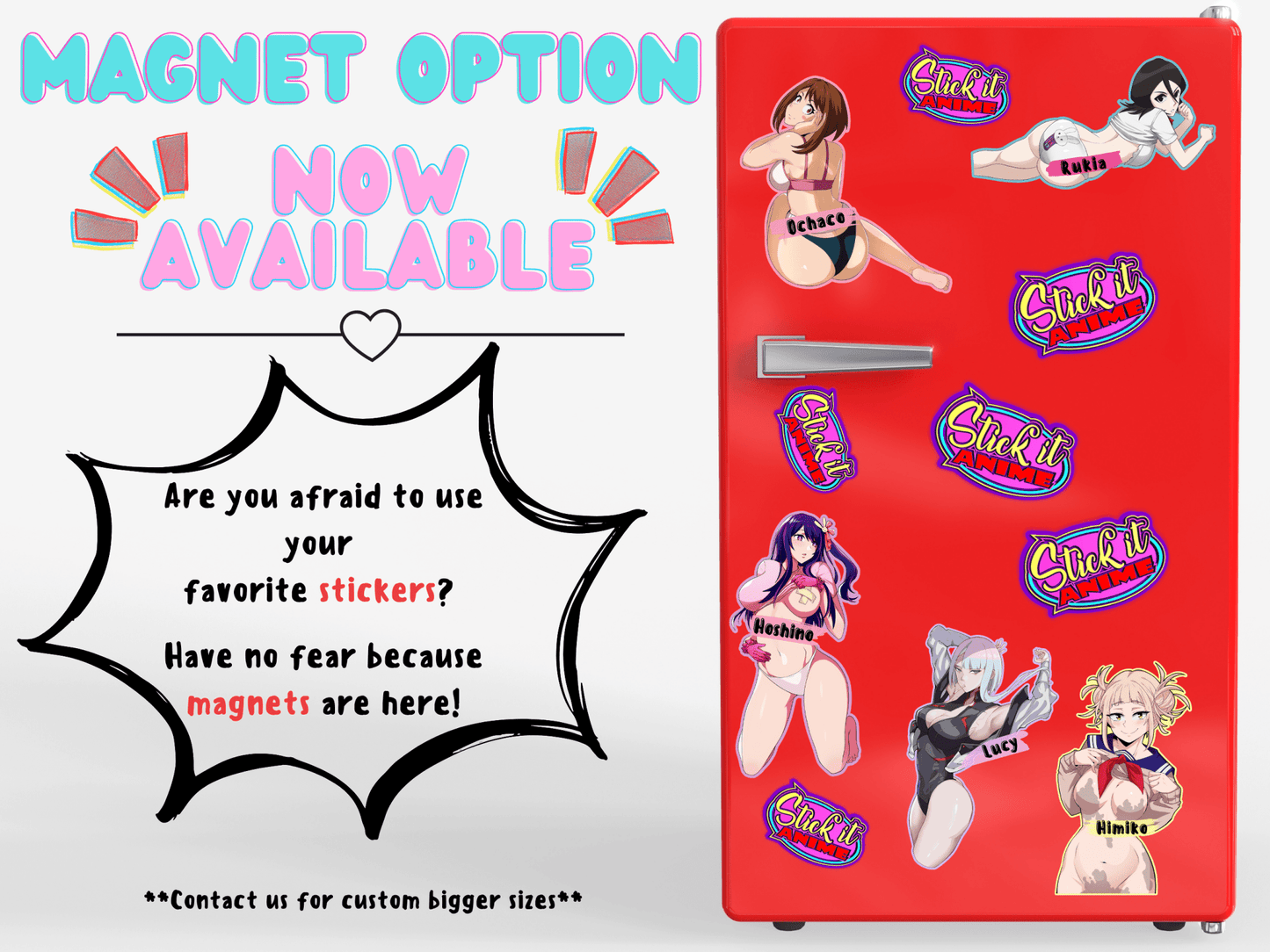10x Assorted Waifu Nametag Pack from your favorite anime