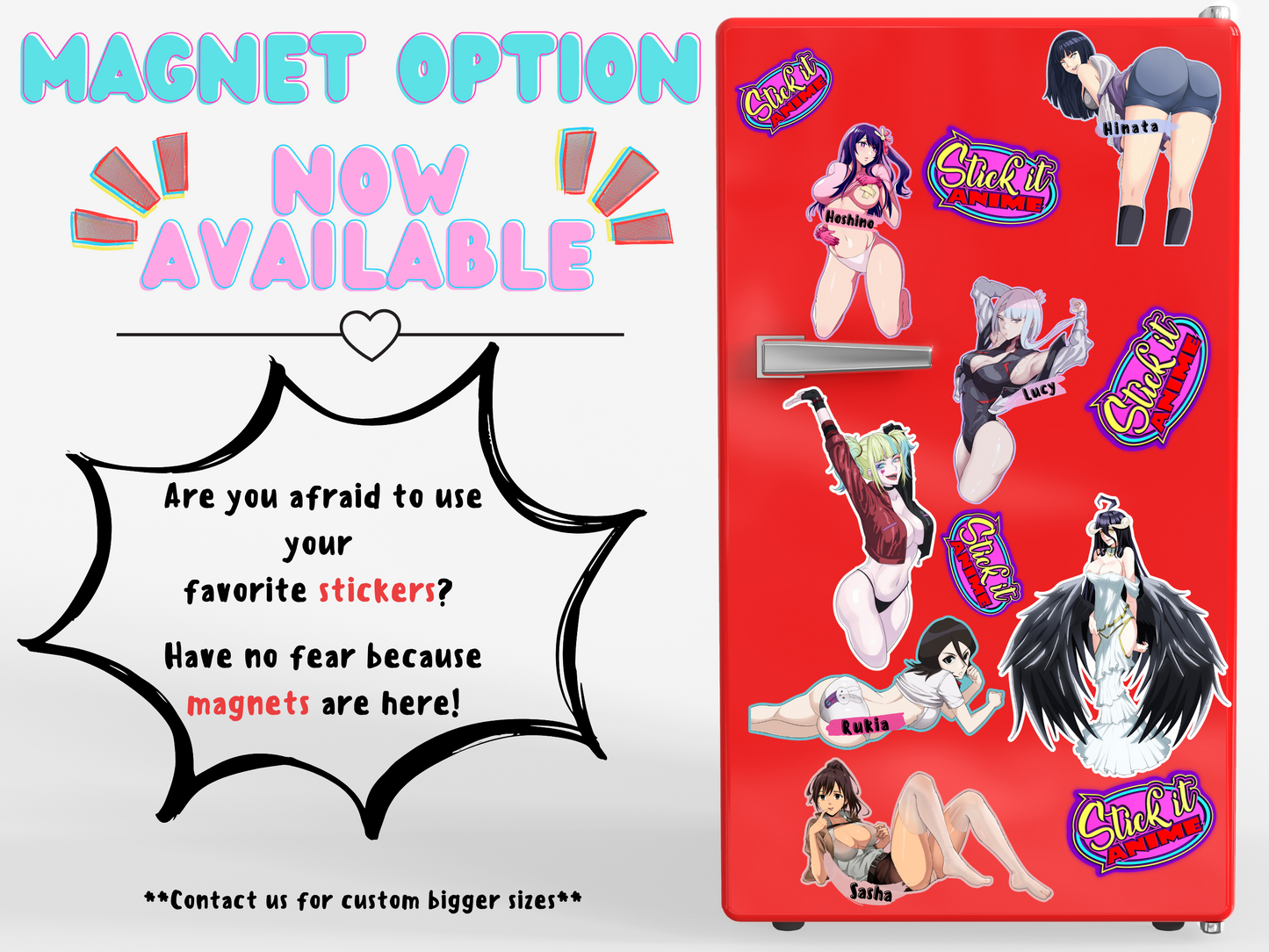 Rule 34 anime Harley Quinn from Suicide Squad Isekai ecchi nsfw refrigerator waifu magnets.