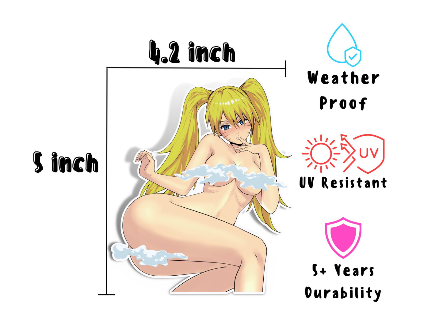 NSFW Naruto sexy jutsu anime waifu sticker inspired by rule 34.