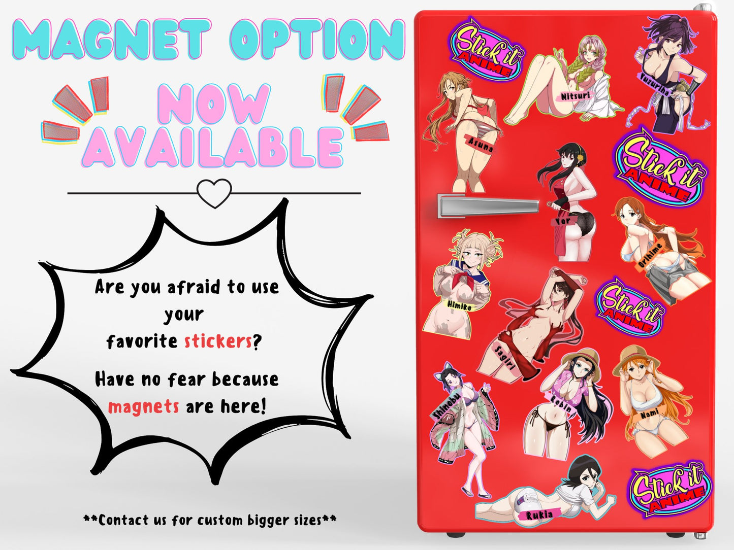 NSFW Nico Robin from One Piece anime magnets option now available at Stick it Anime.