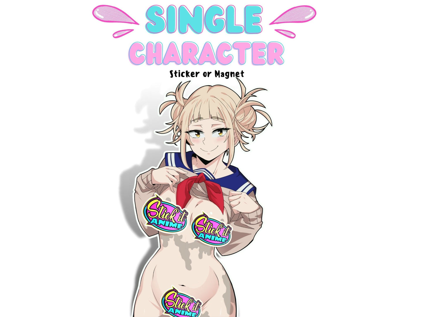 Ecchi Himiko Toga die cut sticker from My Hero Academia rule 34 ecchi softcore that is uncensored.