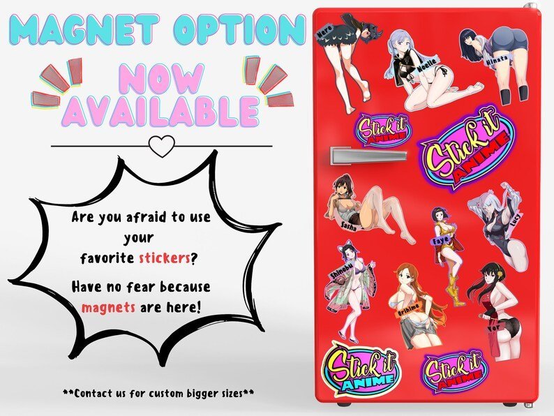 Anime magnets that are die cut ecchi  milf  from Spy x Family rule 34 inspired for refrigerator.