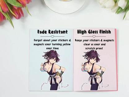 1x Single Lewd Waifu Sticker or Magnet, Shinobi Prisoner Anime Character - STICK IT ANIMEVinyl Sticker (USD 7.95)