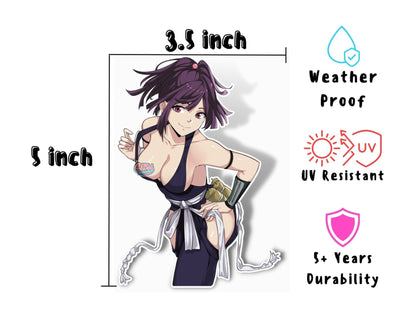 1x Single Lewd Waifu Sticker or Magnet, Shinobi Prisoner Anime Character - STICK IT ANIMEVinyl Sticker (USD 7.95)