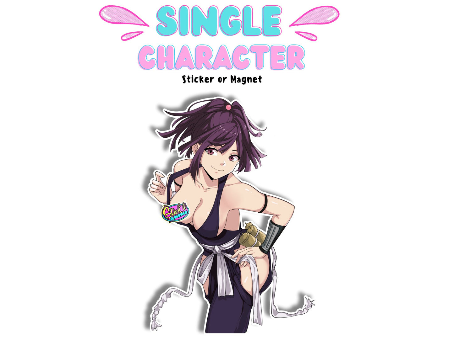 1x Single Lewd Waifu Sticker or Magnet, Shinobi Prisoner Anime Character - STICK IT ANIMEVinyl Sticker (USD 7.95)