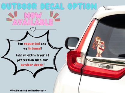 nsfw anime car stickers of Asuna from Sword Art Online SAO option now available at Stick it Anime.