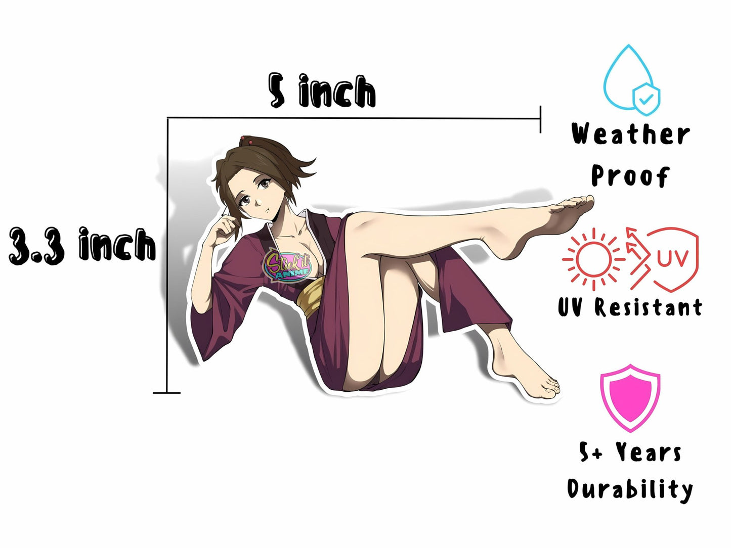 NSFW Fuu Samurai Champloo anime waifu sticker inspired by rule 34.