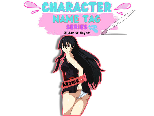 Lewd Akame ga Kill nsfw anime waifu sticker.