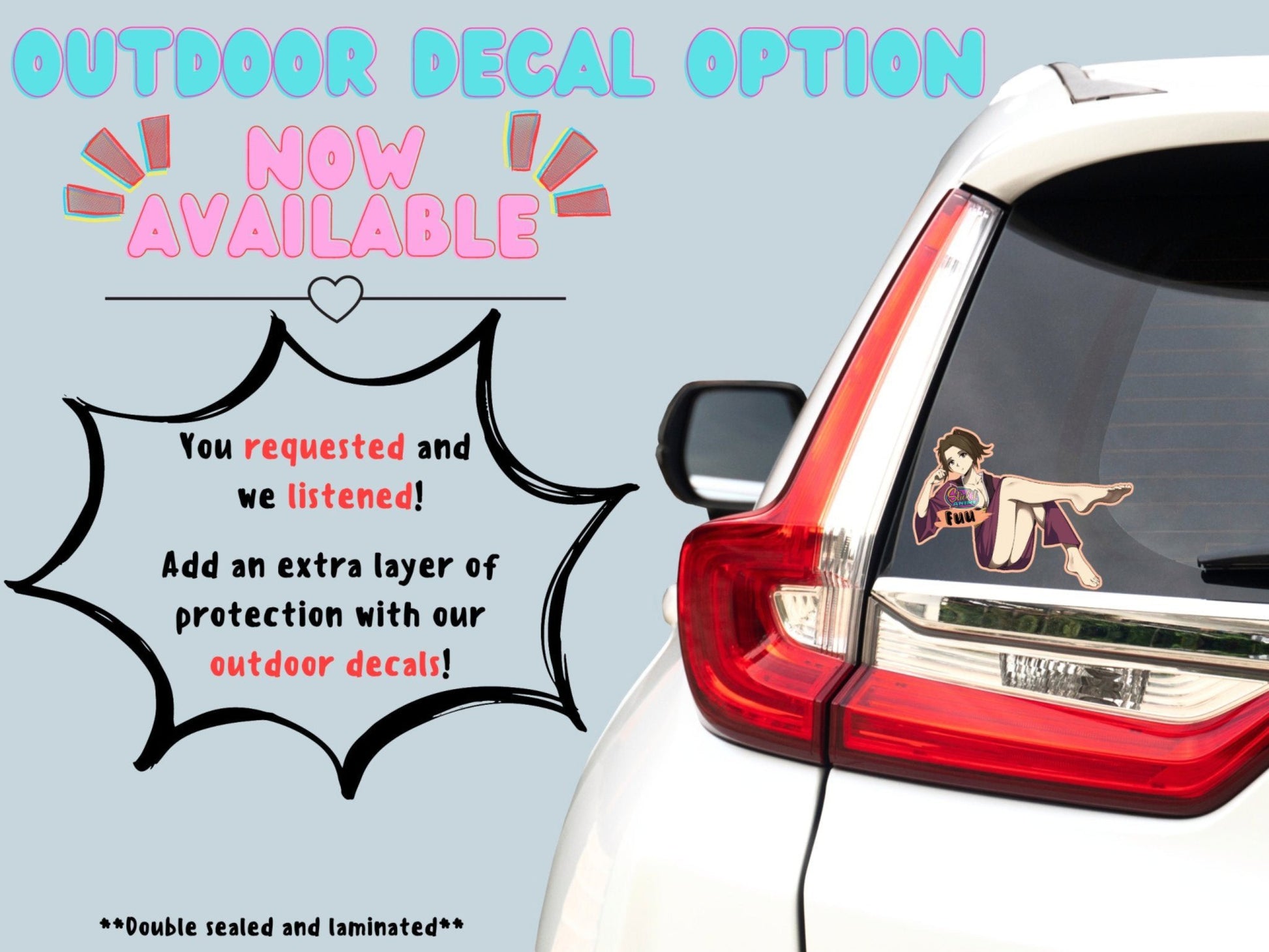 Lewd anime car stickers and decals of Fuu from Samurai Champloo option now available at Stick it Anime.