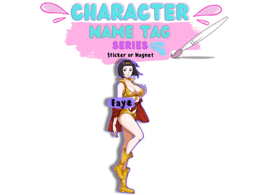 Lewd waifu sticker of Faye Valentine from Cowboy Bepop anime sticker.