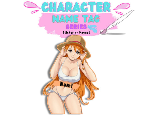 Lewd waifu sticker of Nami from One Piece anime stickers.