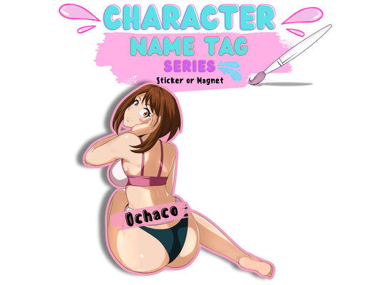 Lewd ochaco from My Hero Academia nsfw anime stickers.