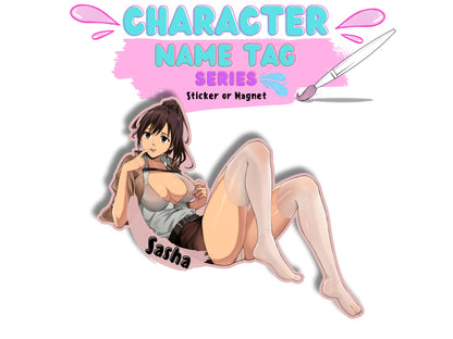 Lewd Sasha Blouse from Attack on Titan anime waifu sticker.