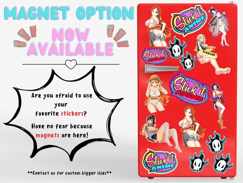 Lewd Shinobu Demon Slayer waifu magnets option now available at Stick it Anime.