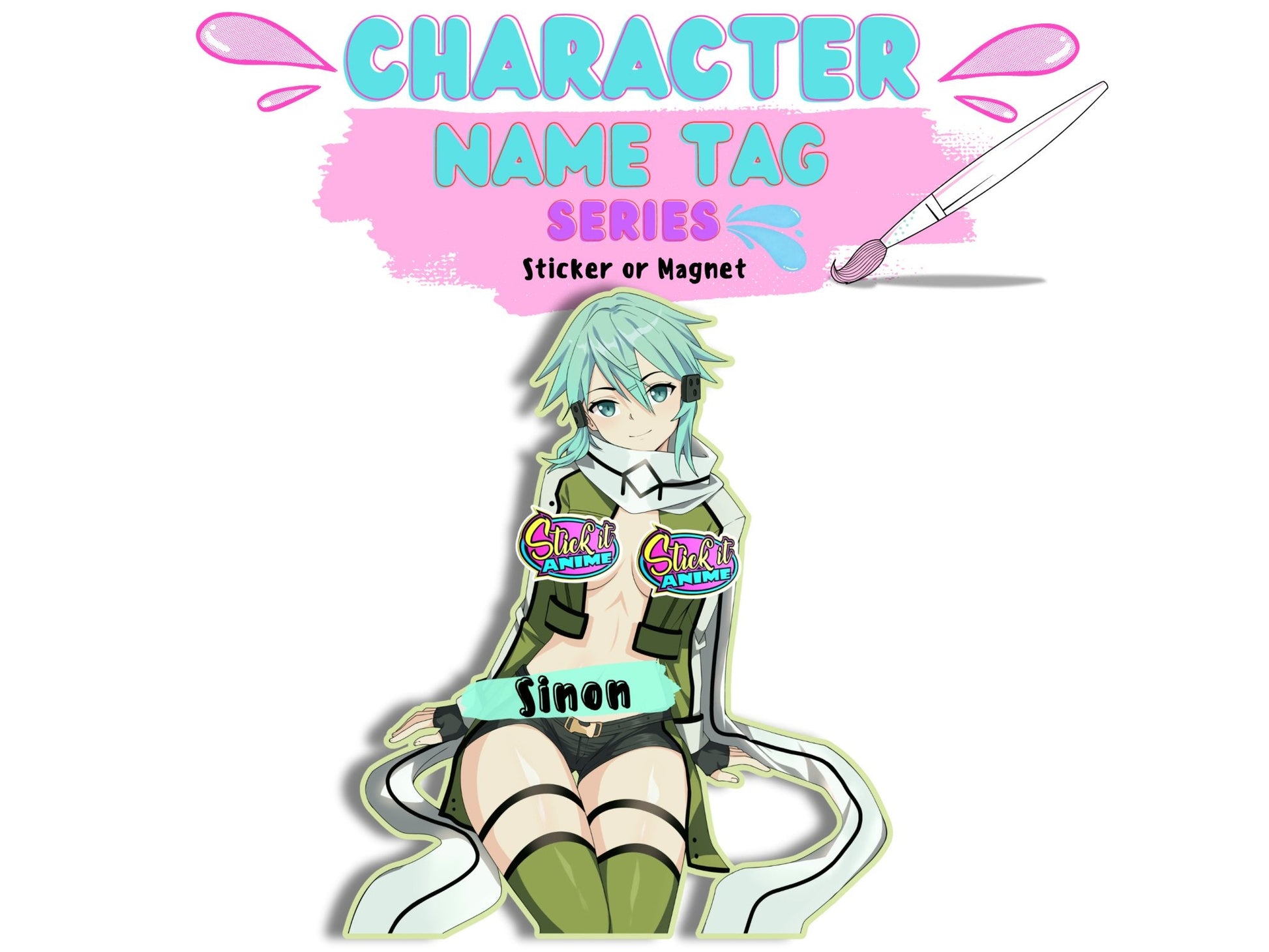 Lewd Sinon from the anime Gun Gale Online waifu stickers.