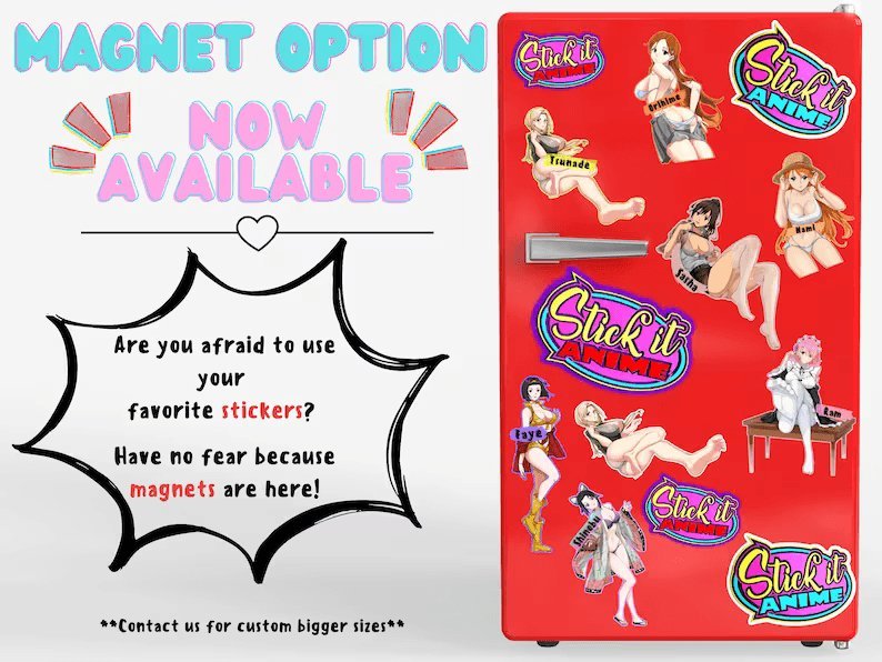 nsfw naruto magnets option of Tsunade now available at Stick it Anime.