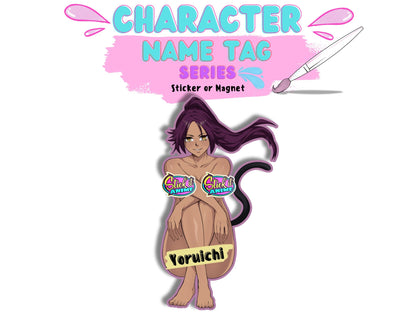 Lewd fully nude yoruichi waifu sticker from Bleach anime.