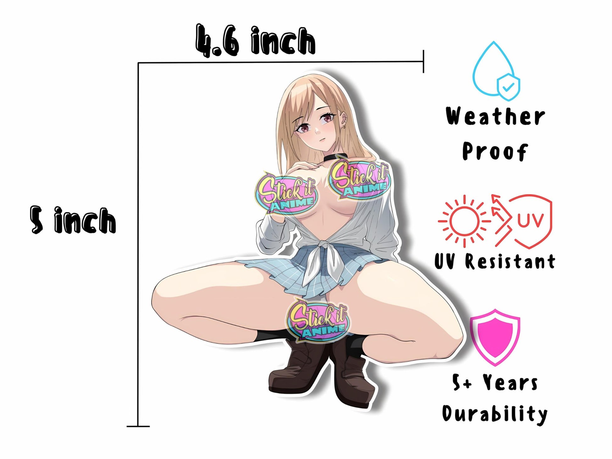 NSFW Marin waifu stickers and magnets NSFW Marin waifu stickers and magnets