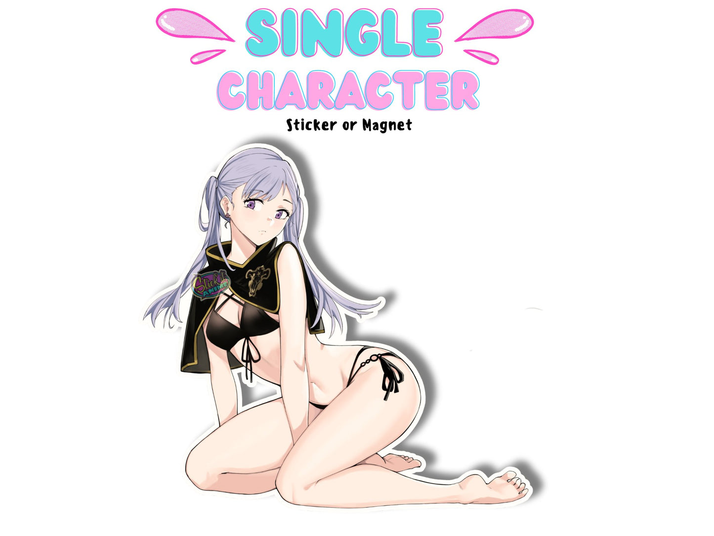 Noelle Silva in bikini NSFW from Black Clover anime waifu sticker.