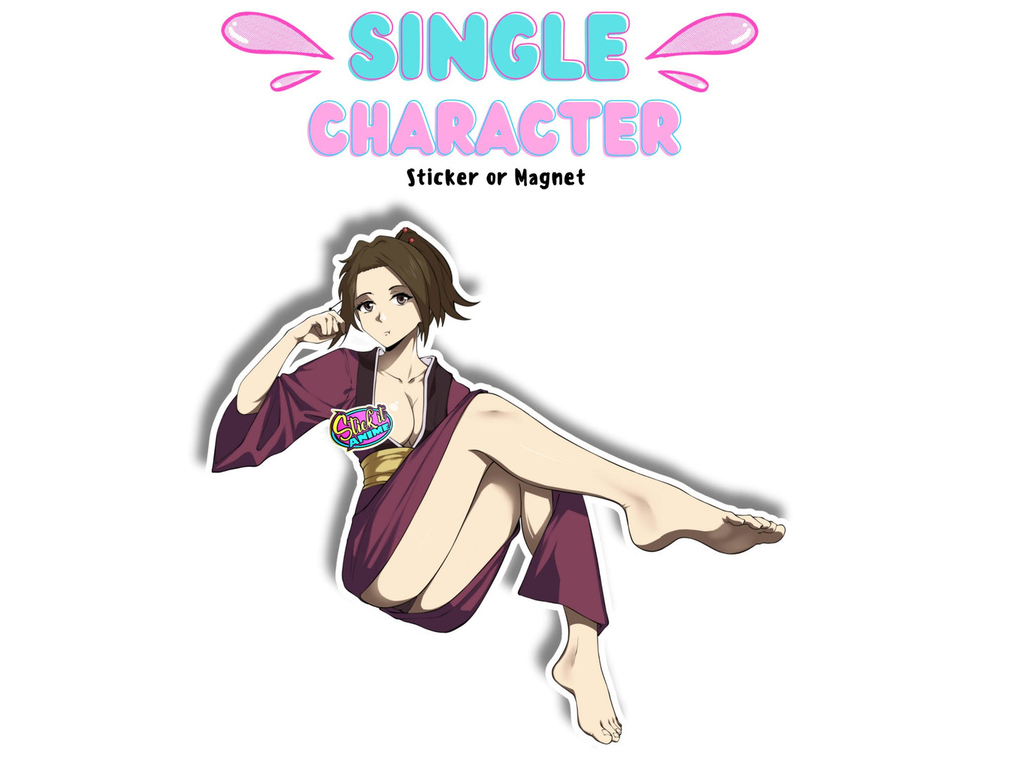 Handmade NSFW Fuu from Samurai Champloo anime waifu sticker.