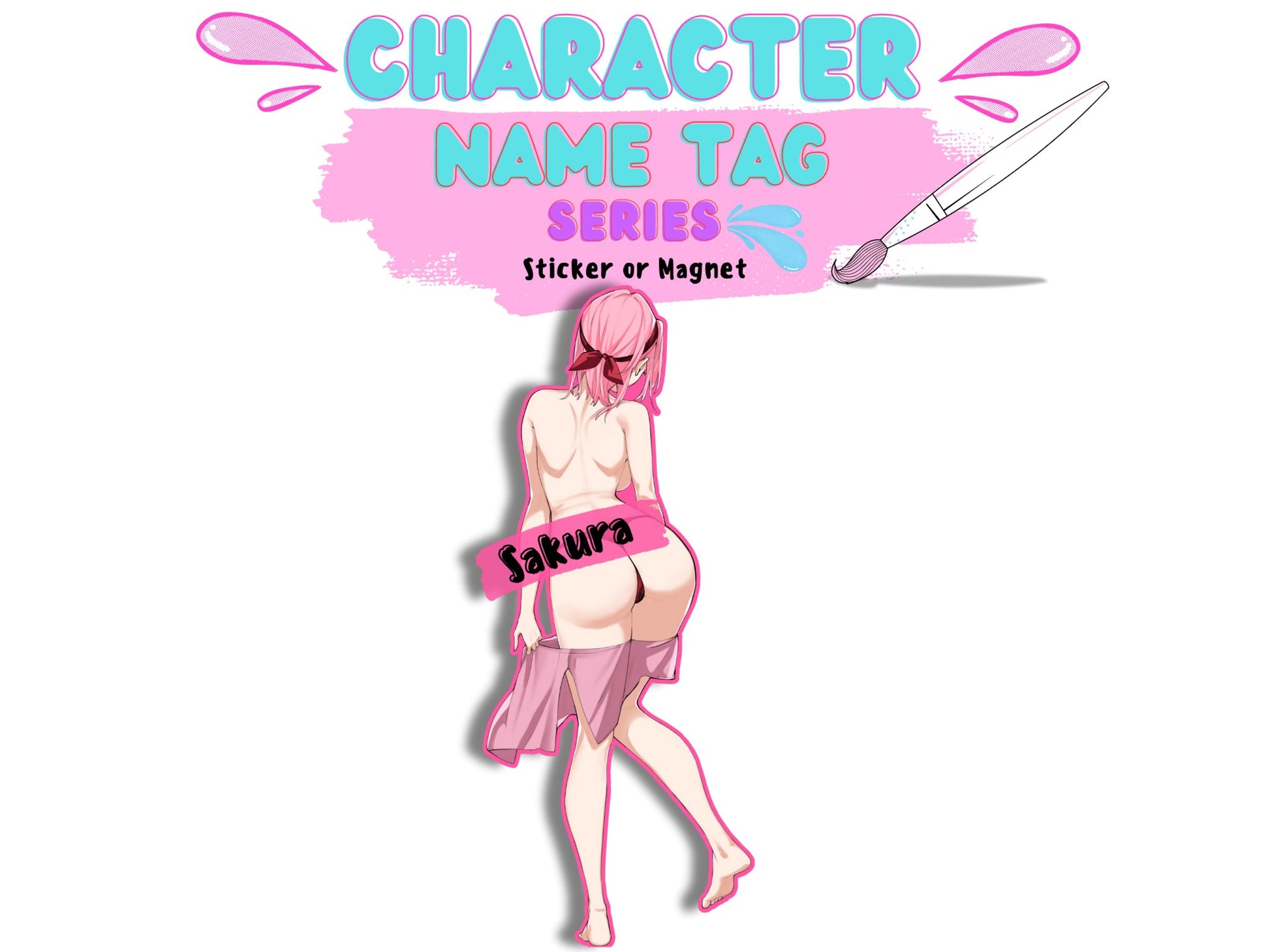 Lewd Sakura Haruno from Naruto nsfw anime stickers.