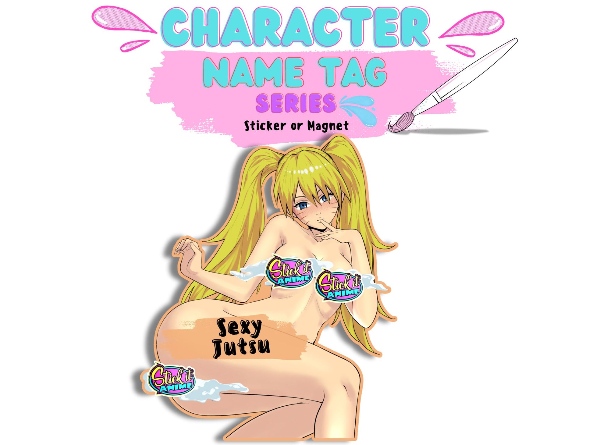 Lewd Naruto sexy jutsu nsfw anime stickers.