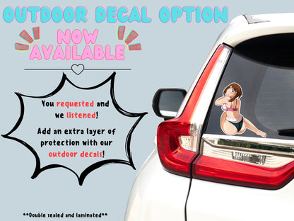 Nsfw anime car decals of Ochaco from MHA option now available at Stick it Anime.