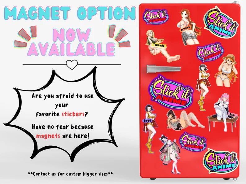 NSFW Cowboy Bepop Faye Valentine anime magnets option now available at Stick it Anime.